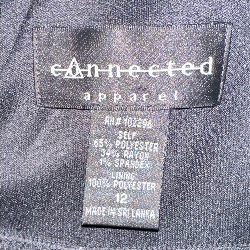 2/$10 Connected Apparel Black Textured Dress - Picture 2 of 6